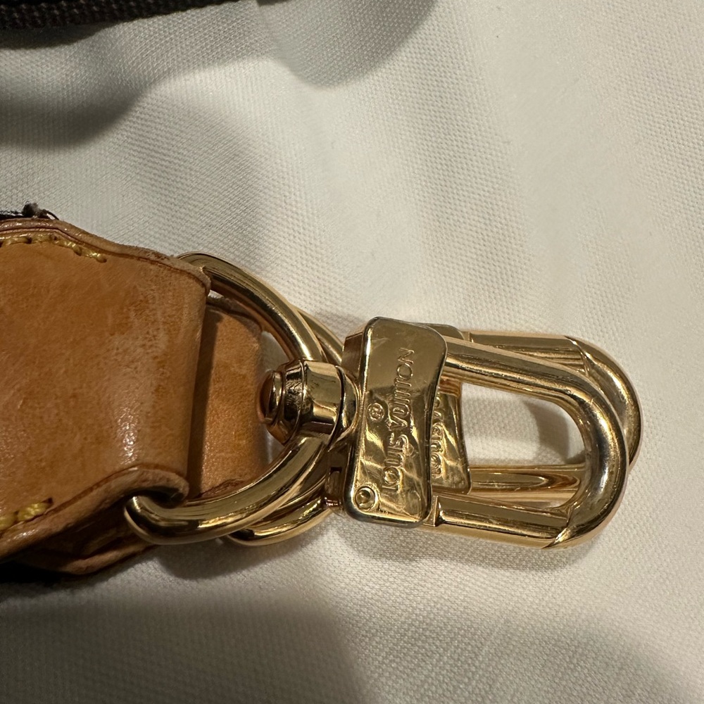 LV authentic canvas and leather adjustable strap